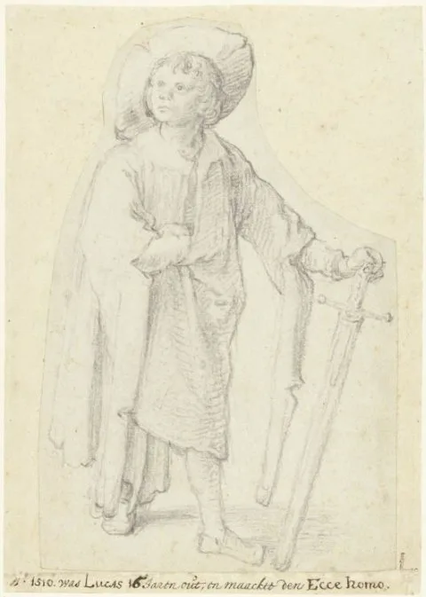 Lucas van Leyden, Staande jongen met zwaard