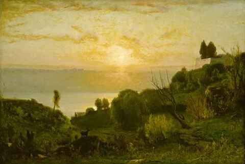 George Inness, Lake Albano, Sunset