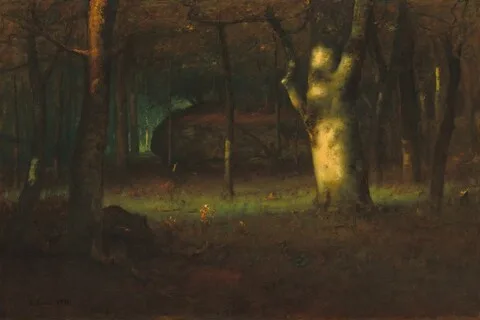 George Inness, Sunset in the Woods
