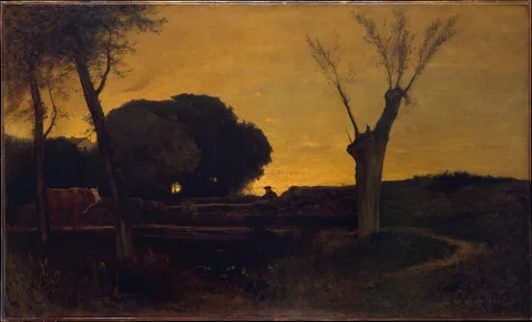 George Inness, Evening at Medfield, Massachusetts