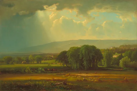 George Inness, Harvest Scene in the Delaware Valley