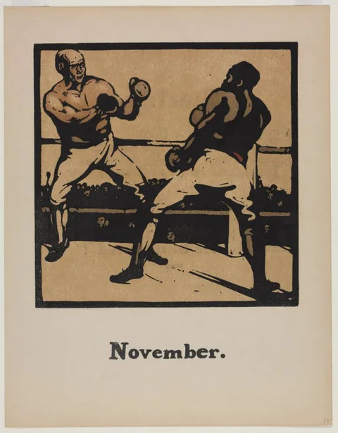 William Nicholson, An Almanac of Twelve Sports: Boxing