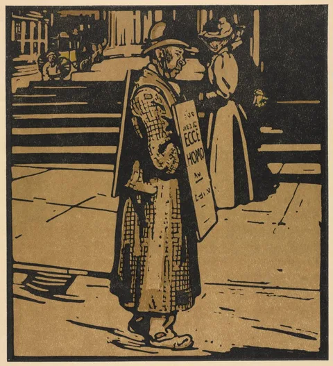 William Nicholson, London Types: Sandwich Man