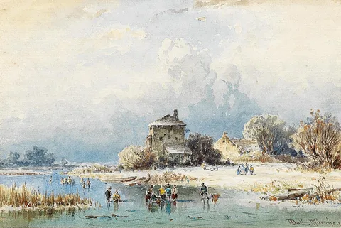 Anton Doll, A ford under a cloudy sky