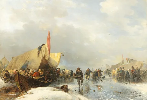 Carl Hilgers, Winter Pleasures on the Ice