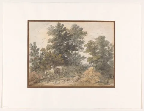 Thomas Gainsborough, Landweg met geboomte en boerenkar