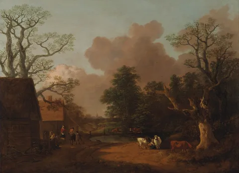 Thomas Gainsborough, Landscape with Milkmaid