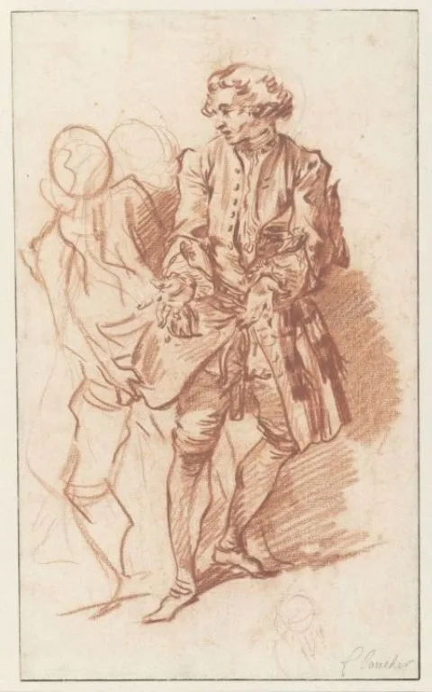 François Boucher, Study for La Flèche searched by Harpagon