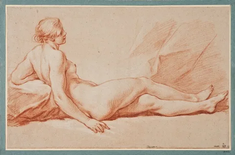 François Boucher, Halvliggande kvinnlig modell