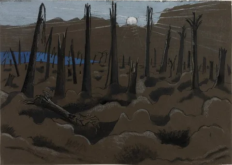 Paul Nash, Sunrise, Inverness Copse