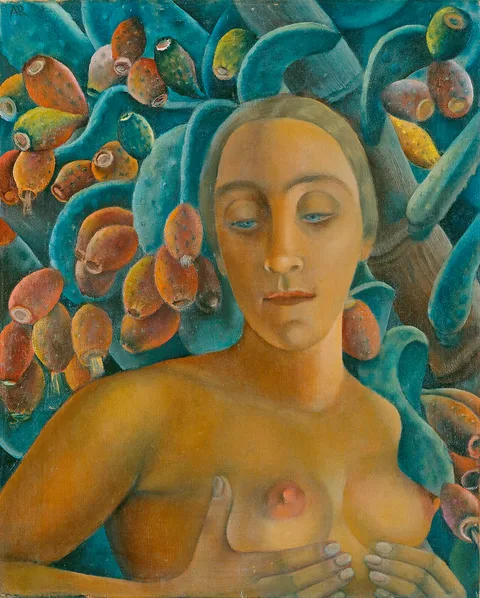 Anita Rée, Female Nude in front of a Prickly Pear