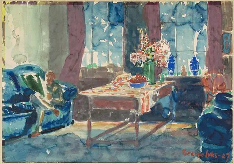 George Luks, Self-Portrait: Interior of My New York Apartment