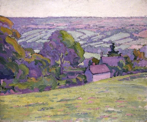 Robert Bevan, A Devonshire Valley, Number 1