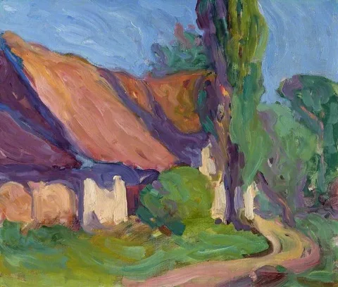 Robert Bevan, Back of the Granary, Poland