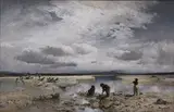 Joseph Wenglein, Women collecting limestone from the bed of the Isar near Tölz