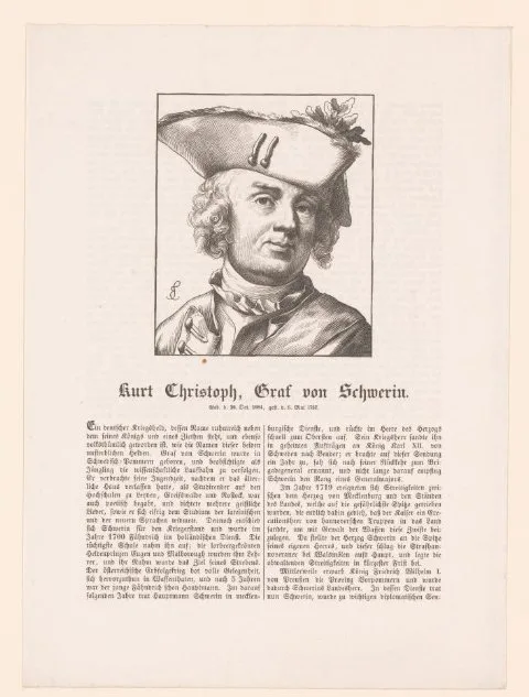 Hugo Bürkner, Portret van Kurt Christoph van Schwerin
