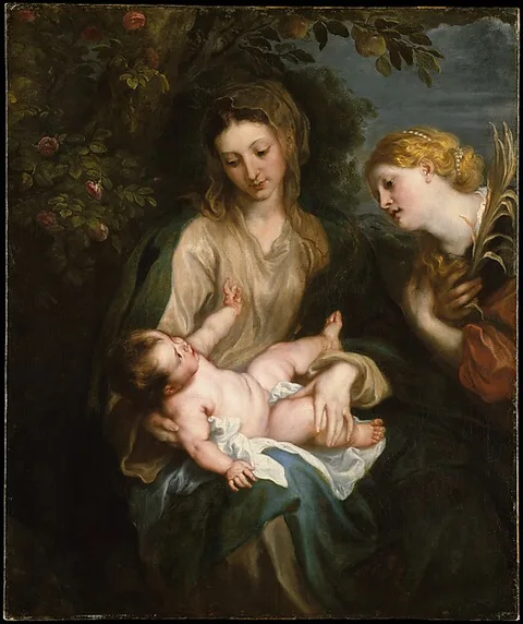 Sir Anthony Van Dyck, Virgin and Child with Saint Catherine of Alexandria