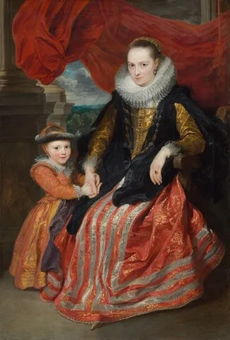 Sir Anthony Van Dyck, Susanna Fourment and Her Daughter