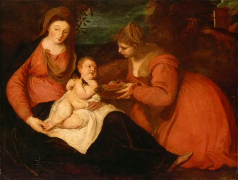 Sir Anthony Van Dyck, Madonna and Child with Saint Dorothy