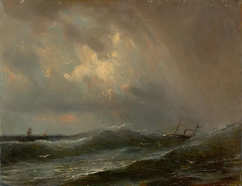 Robert Kummer, Stormy sea with capsizing ship