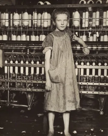 Lewis Hine, Addie Card, 12 years old. Spinner in cotton mill, North Pownal, Vermont