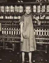 Lewis Hine, Addie Card, 12 years old. Spinner in cotton mill, North Pownal, Vermont