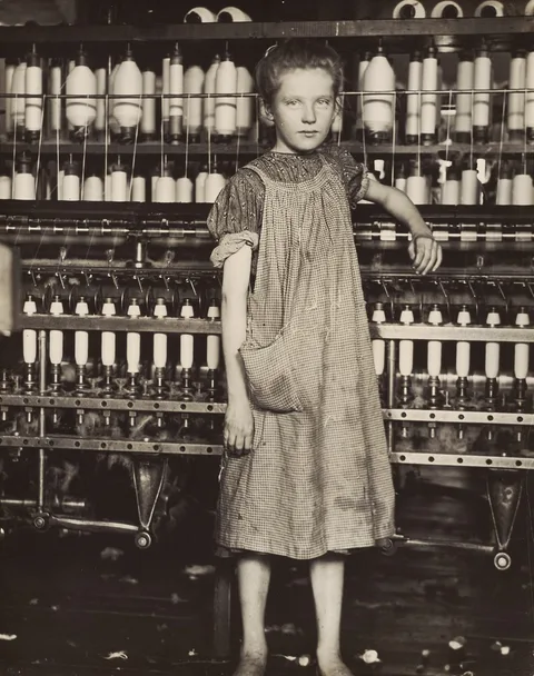 Lewis Hine, Addie Card, 12 years old. Spinner in cotton mill, North Pownal, Vermont