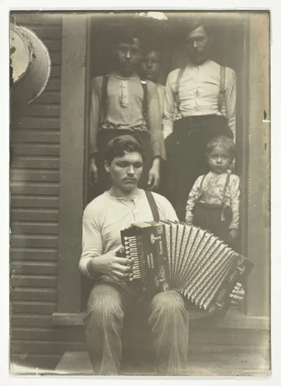Lewis Hine, Slovak Steel Worker in the Pittsburgh Region Relaxes after Supper