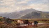 Louis Bosworth Hurt, Landscape with Cattle Drinking