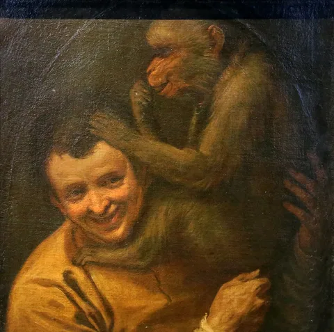 Annibale Carracci, Man with a Monkey