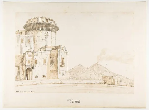 Joseph Vernet, The Castel Nuovo in Naples, with a View of Mount Vesuvius