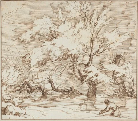 Joseph Vernet, Trees Reflected in a Brook