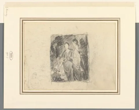 George Romney, Twee vrouwenfiguren tussen bomen