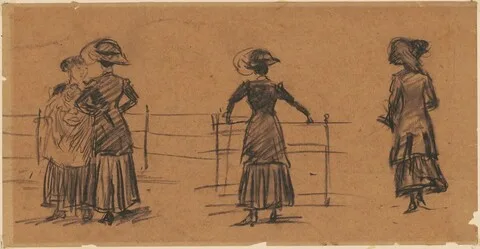 William James Glackens, Studies of Women by the Park Railing