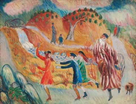 William James Glackens, Children Roller Skating