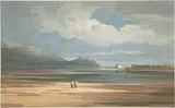 John Varley, Harlech Castle across the Traeth Mawr