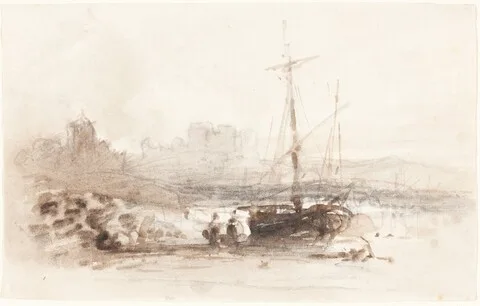 John Varley, Sailboat on a Beach