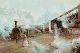Guy Pène du Bois, Pont de l'Europe, Gare Sant-Lazare (after Claude Monet)