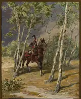 Stanisław Bagieński, Uhlan on horseback