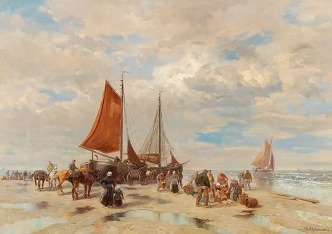 Desire Thomassin, Fishermen on the Beach