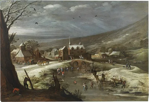Joos de Momper, Landscape with Skaters
