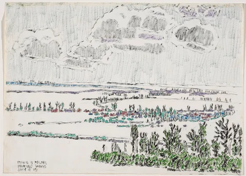 David Brown Milne, Looking towards Willerval, Arleux and Fresnoy from a corner of Farbus Wood