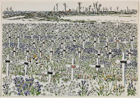 David Brown Milne, Courcelette from the Cemetery