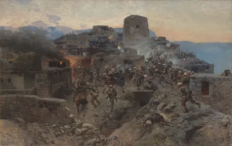 Franz Roubaud, The Assault of Gimry on October 17, 1832