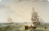 James Wilson Carmichael, Shipping on the Solent, off Calshot Castle