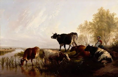 Thomas Sidney Cooper, Milking Time in the Meadows