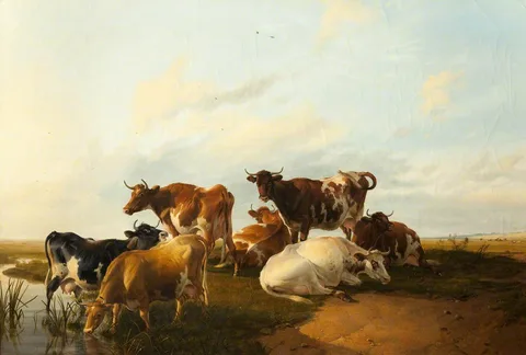 Thomas Sidney Cooper, Evening in the Meadows