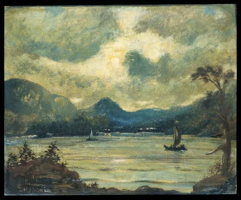Louis Eilshemius, Sailing at Moonlight, Samoa