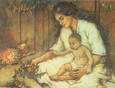 Charles William Bartlett, Hawaiian Mother and Child