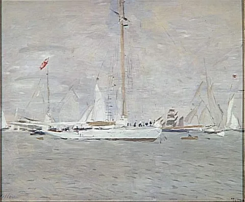 Paul César Helleu, The Yacht Nereus in Roads Cowes